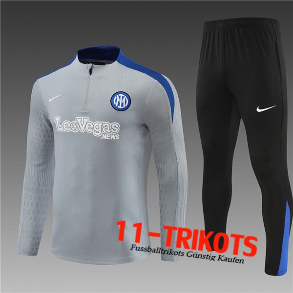 Inter Milan Trainingsanzug Kinder Grau/Schwarz/Blau 2024/2025