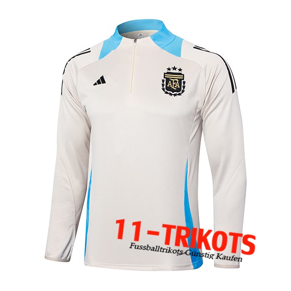 Argentinien Training Sweatshirt Beige/Blau 2024/2025