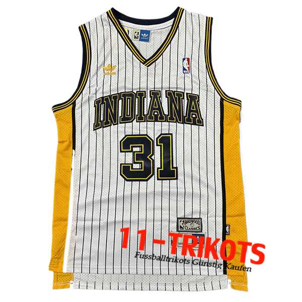 Indiana Pacers Trikot (MILLER #31) 2024/25 Weiß/Schwarz/Gelb