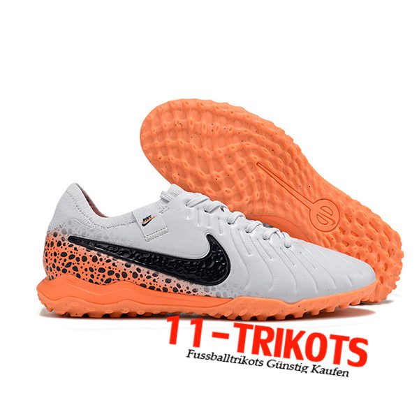 Nike Fussballschuhe Tiempo Legend X PRO TF Weiß/Schwarz/Orange -02