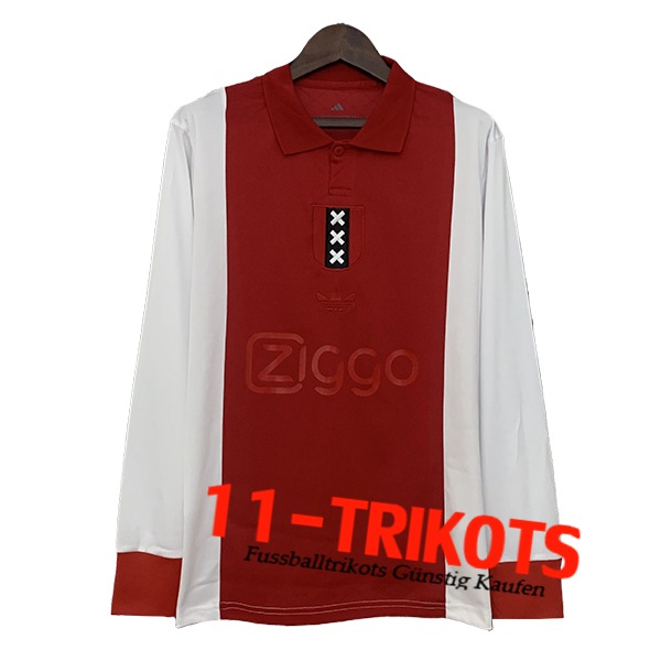Ajax Commemorative Edition Langarms Rot/Weiß 2025/2026