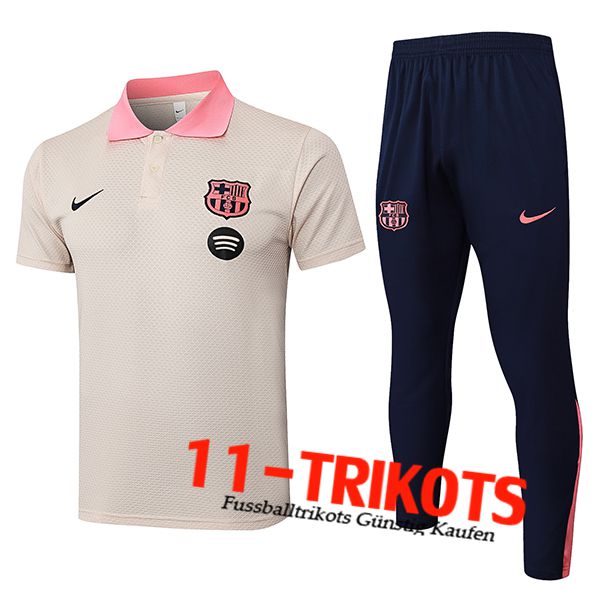 FC Barcelona Poloshirt Beige/Rosa 2025/2026