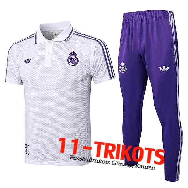 Real Madrid Poloshirt Weiß/lila 2025/2026