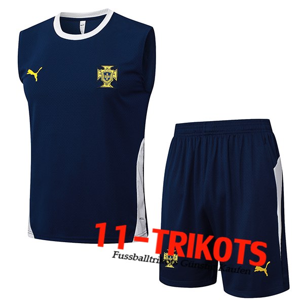 Portugal Trainings-Tanktop Blau/Weiß 2025/2026