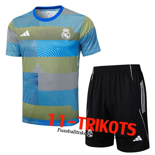 Real Madrid Trainingstrikot Blau/Grün 2025/2026