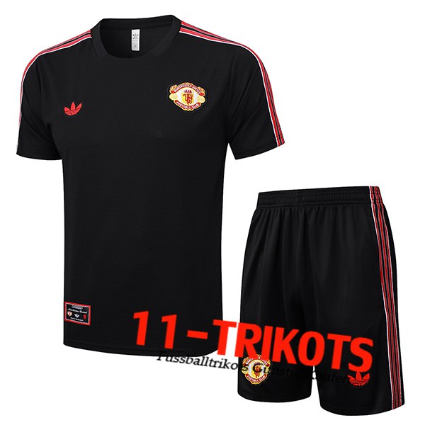 Manchester United Trainingstrikot Schwarz/Rot 2025/2026
