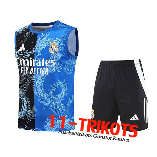 Real Madrid Trainings-Tanktop Schwarz/Blau 2025/2026