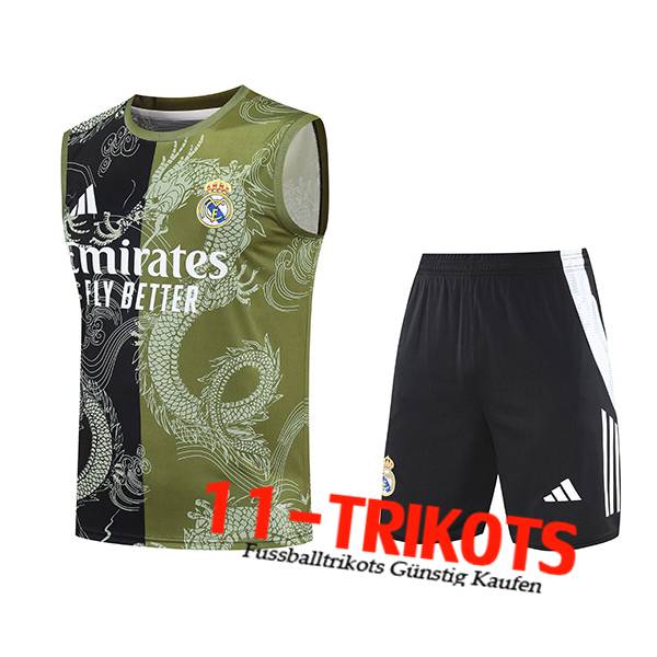 Real Madrid Trainings-Tanktop Schwarz/Grün 2025/2026