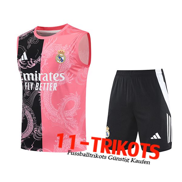 Real Madrid Trainings-Tanktop Schwarz/Rosa 2025/2026