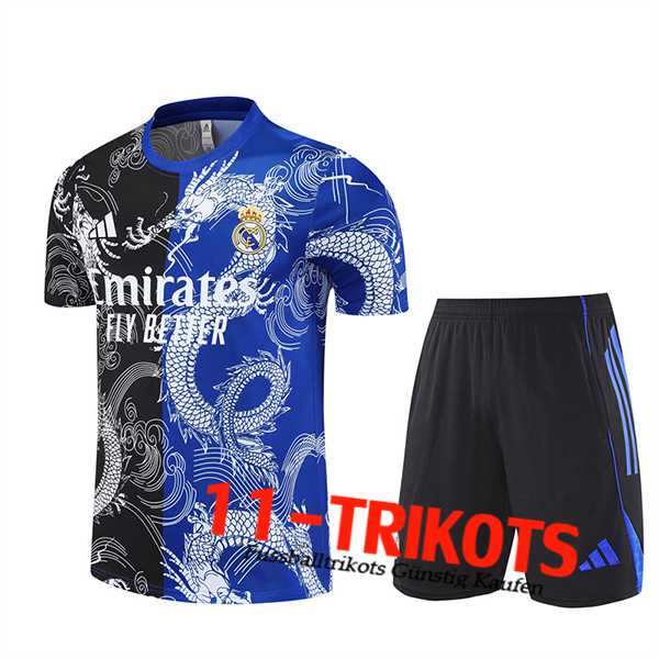 Real Madrid Trainingstrikot Schwarz/Blau/Weiß 2025/2026