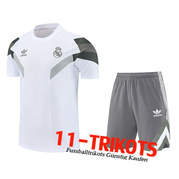 Real Madrid Trainingstrikot Weiß/Grau 2025/2026