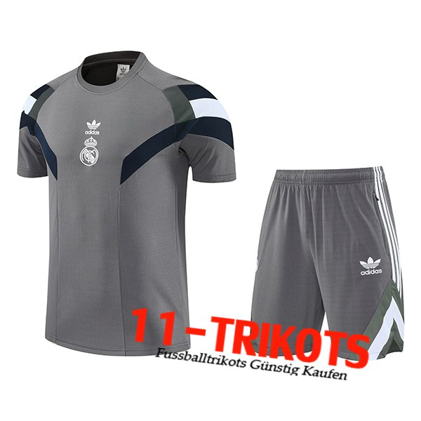 Real Madrid Trainingstrikot Grau/Weiß 2025/2026