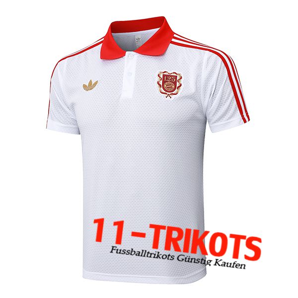Bayern Munchen Poloshirt Weiß/Rot 2025/2026