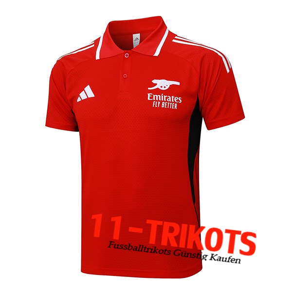 Arsenal Poloshirt Rot/Schwarz 2025/2026