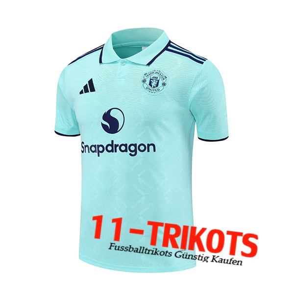 Manchester United Poloshirt Grün/Blau 2025/2026