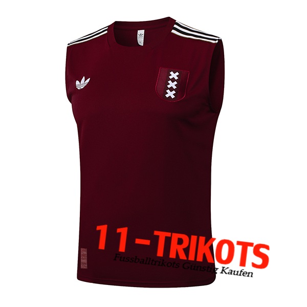 Ajax Trainings-Tanktop Braun/Weiß 2025/2026