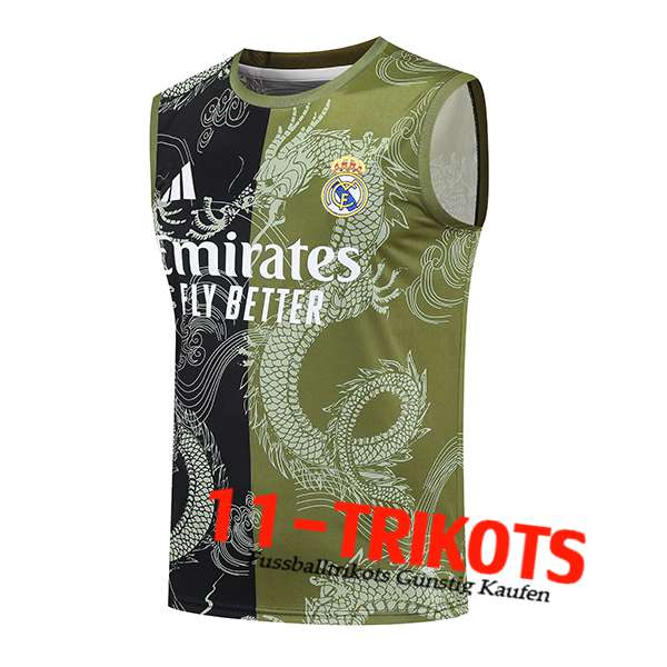 Real Madrid Trainings-Tanktop Schwarz/Grün 2025/2026