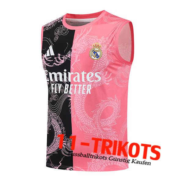 Real Madrid Trainings-Tanktop Schwarz/Rosa 2025/2026