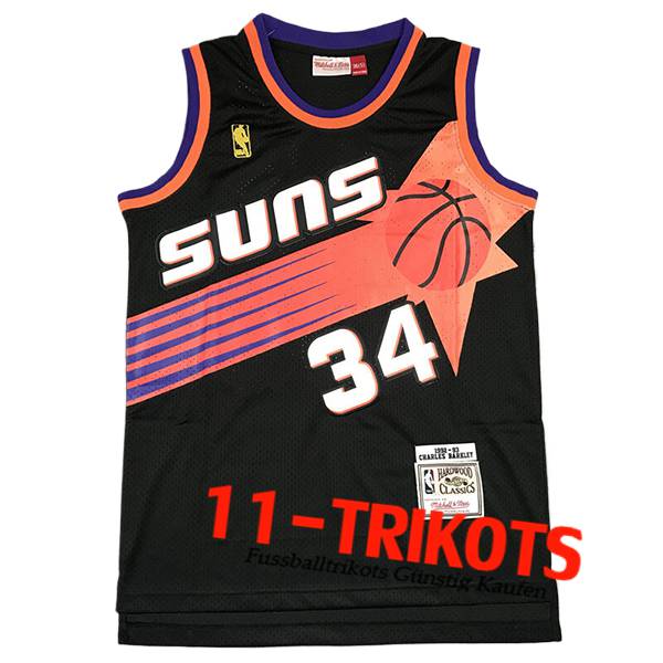 Phoenix Suns Trikot (BARKLEY #34) 2025/26 Schwarz/Orange