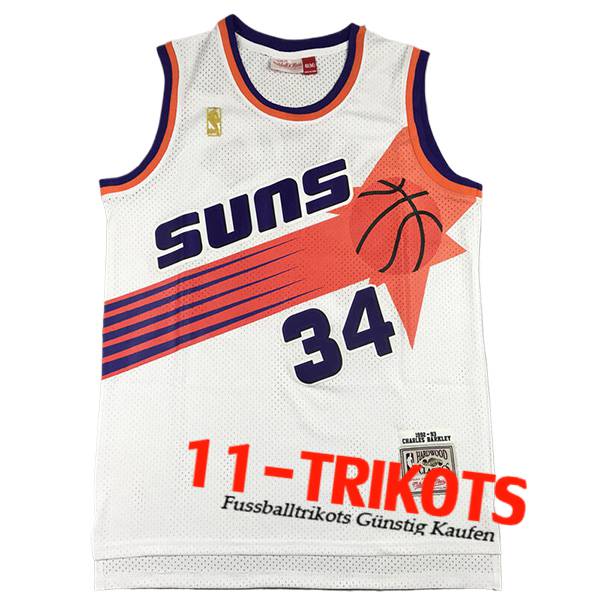 Phoenix Suns Trikot (BARKLEY #34) 2025/26 Weiß/Orange