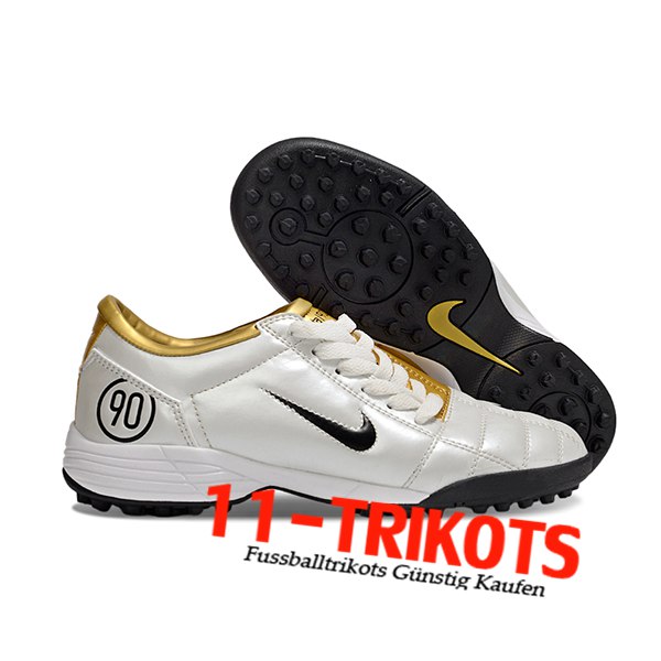 Nike Fussballschuhe T90 TF Grau/Gelb/Schwarz