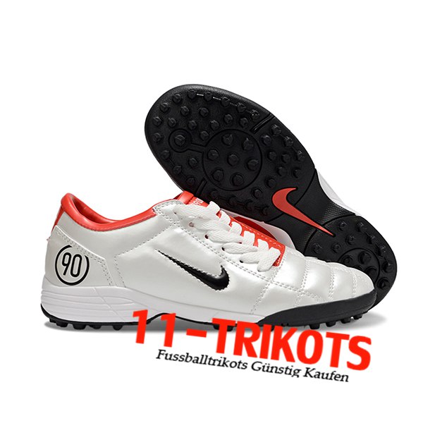 Nike Fussballschuhe T90 TF Grau/Orange/Schwarz
