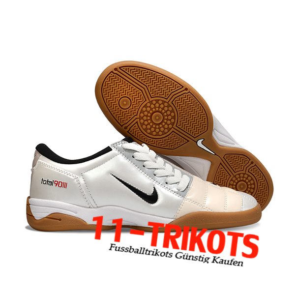 Nike Fussballschuhe T90 IC Grau/Beige/Schwarz