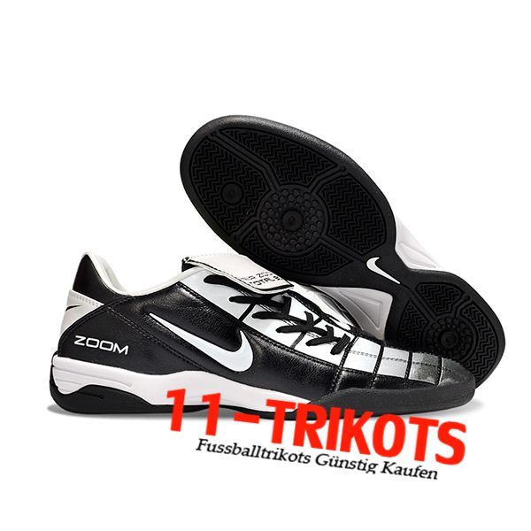 Nike Fussballschuhe T90 TF Schwarz/Grau -02