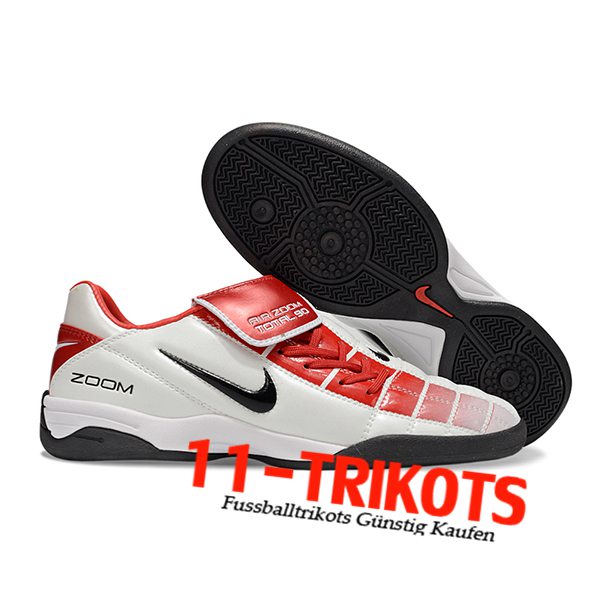 Nike Fussballschuhe T90 TF Weiß/Rot/Schwarz