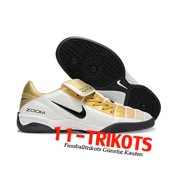 Nike Fussballschuhe T90 TF Weiß/Gelb/Schwarz