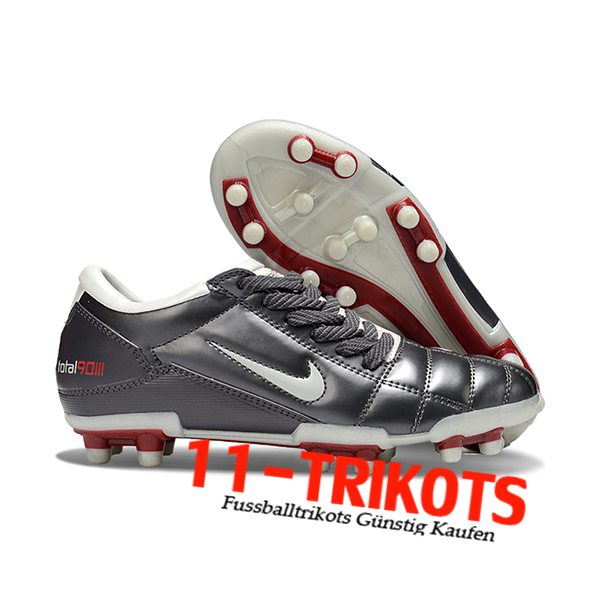 Nike Fussballschuhe T90 FG Grau/Rot