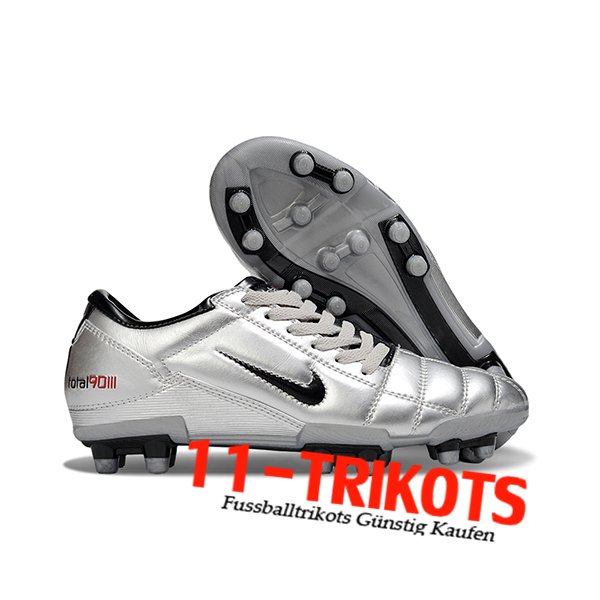 Nike Fussballschuhe T90 FG Grau/Schwarz -02