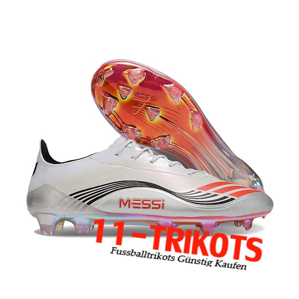 Adidas Fussballschuhe 25 Predator Elite FG Weiß/Orange/Schwarz