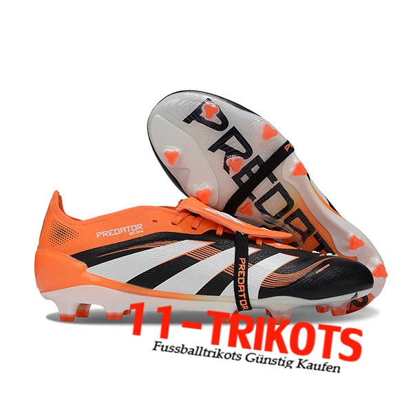 Adidas Fussballschuhe 25 Predator Elite Tongue FG Orange/Schwarz/Weiß