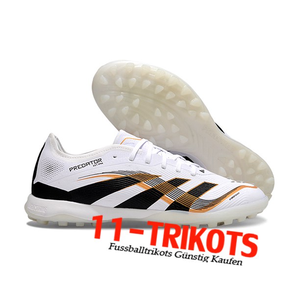 Adidas Fussballschuhe PREDATOR 25 ELITE TF BOOTS Weiß/Schwarz/Orange