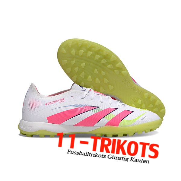 Adidas Fussballschuhe PREDATOR 25 ELITE TF BOOTS Weiß/Rosa/Grün