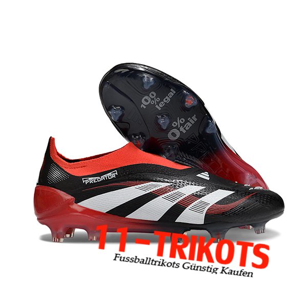 Adidas Fussballschuhe 25 Predator Elite LL FG Schwarz/Rot/Weiß