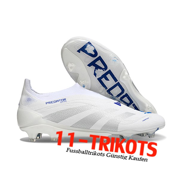 Adidas Fussballschuhe 25 Predator Elite LL FG Weiß/Grau/Blau