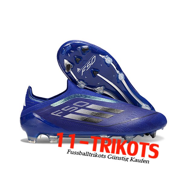 Adidas Fussballschuhe F50 Elite Laceless FG Blau