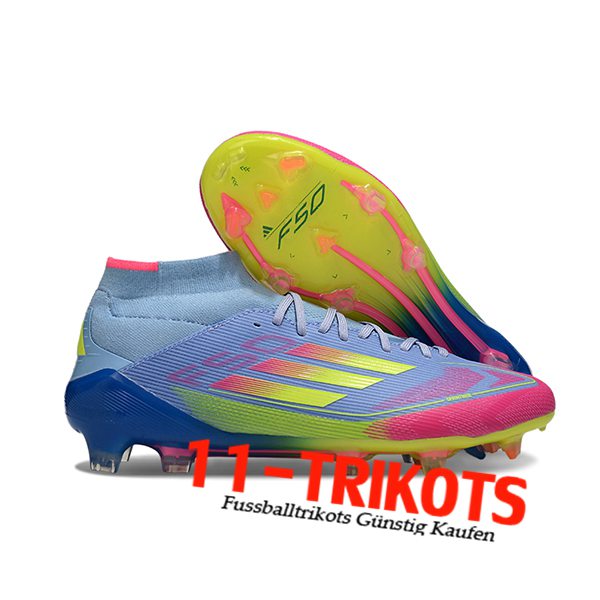 Adidas Fussballschuhe F50 ELITE MID FG W Blau/Rosa/Grün
