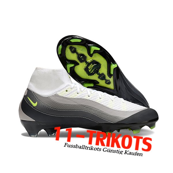 Nike Fussballschuhe Air Zoom Mercurial Superfly IIX Elite FG Grau/Schwarz