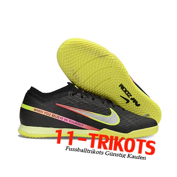 Nike Fussballschuhe Air Zoom Mercurial Vapor XV Elite IC Schwarz/Grün/Rosa
