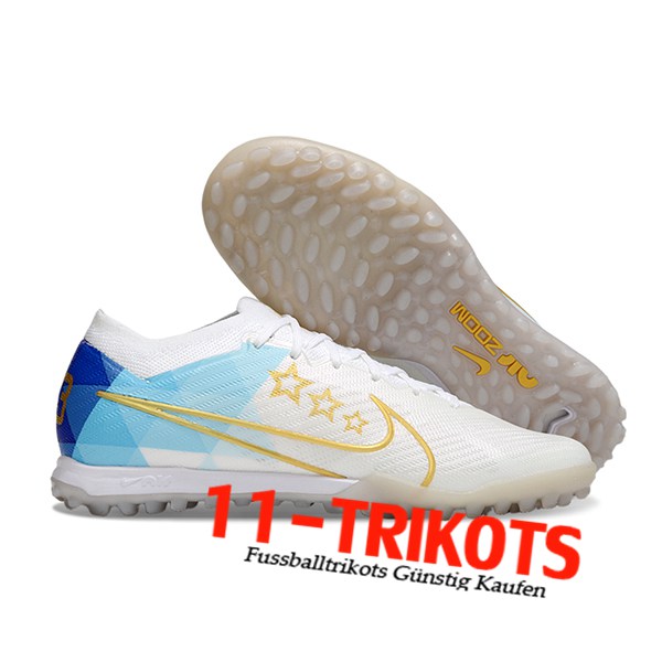 Nike Fussballschuhe Air Zoom Mercurial Vapor XV Elite TF Weiß/Blau/Gelb