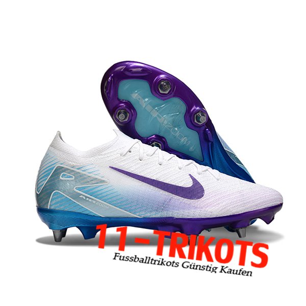 Nike Fussballschuhe AIR ZOOM MERCURIAL VAPOR XVI ELITE SG-PRO Weiß/lila/Blau