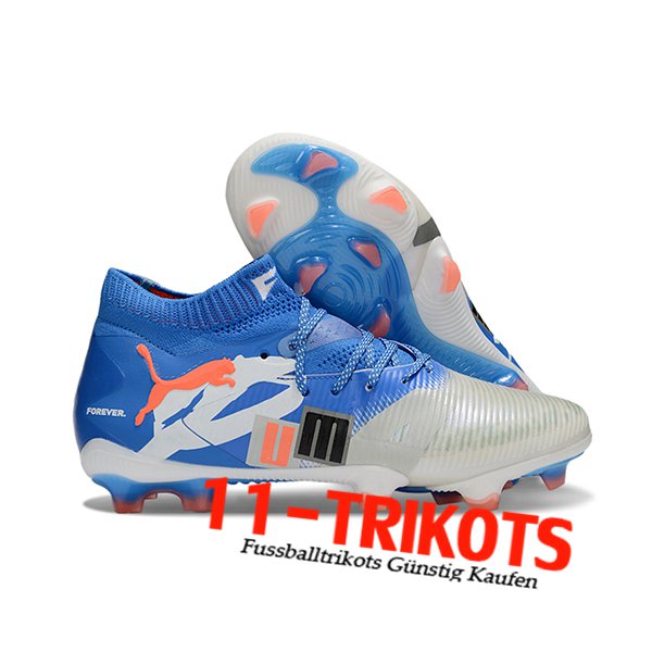 PUMA Fussballschuhe FUTURE 8 ULTIMATE FG/AG Blau/Grau/Weiß -02