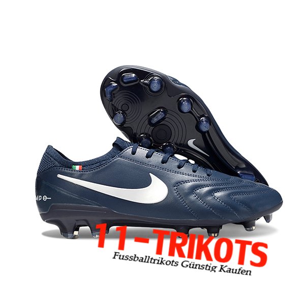 Nike Fussballschuhe Tiempo Legend X Elite LUXE FG Blau/Weiß