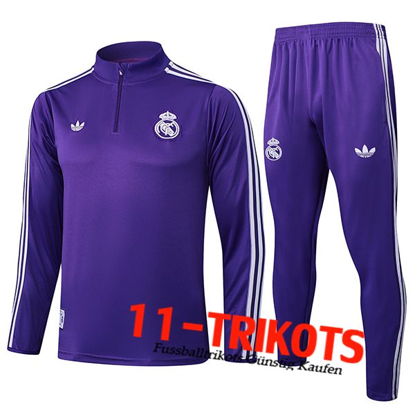 Real Madrid Trainingsanzug Foot lila/Weiß 2025/2026