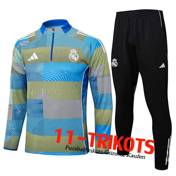 Real Madrid Trainingsanzug Foot Blau/Grün 2025/2026