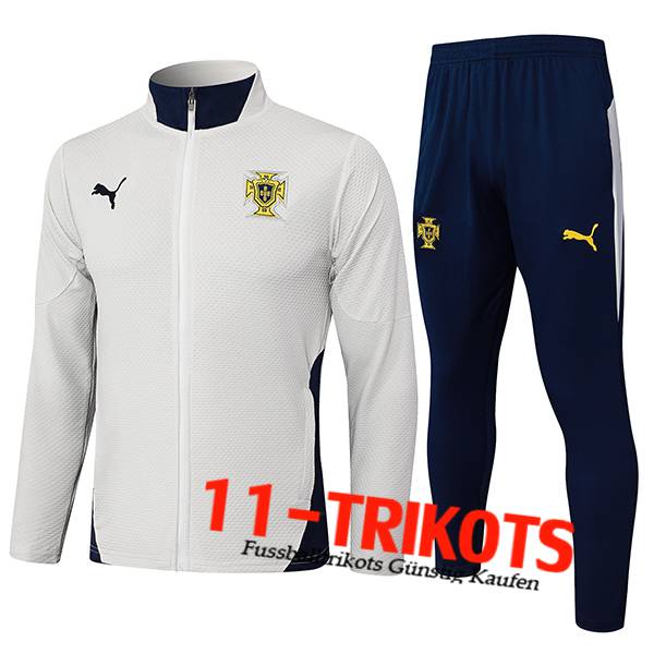 Portugal Trainingsanzug Trainingsjacke Weiß/Blau 2025/2026