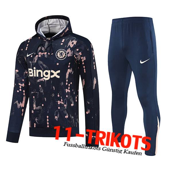 FC Chelsea Trainingsanzug Mit Kapuze Blau/Rosa 2025/2026